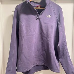 The North Face Purple Quarter-Zip Fleece Sweater